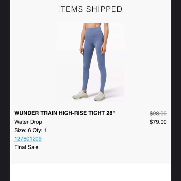 Wunder Train High Rise 28 inch Tights Water Drop - Picture 7 of 7